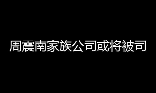 将被南家父母多少周震族公 周震南拍卖欠了钱司或司法