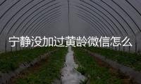 宁静没加过黄龄微信怎么回事？宁静和黄龄关系怎么样